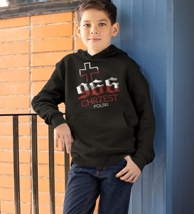 Bluza z kapturem dziecięca CHRZEST POLSKI